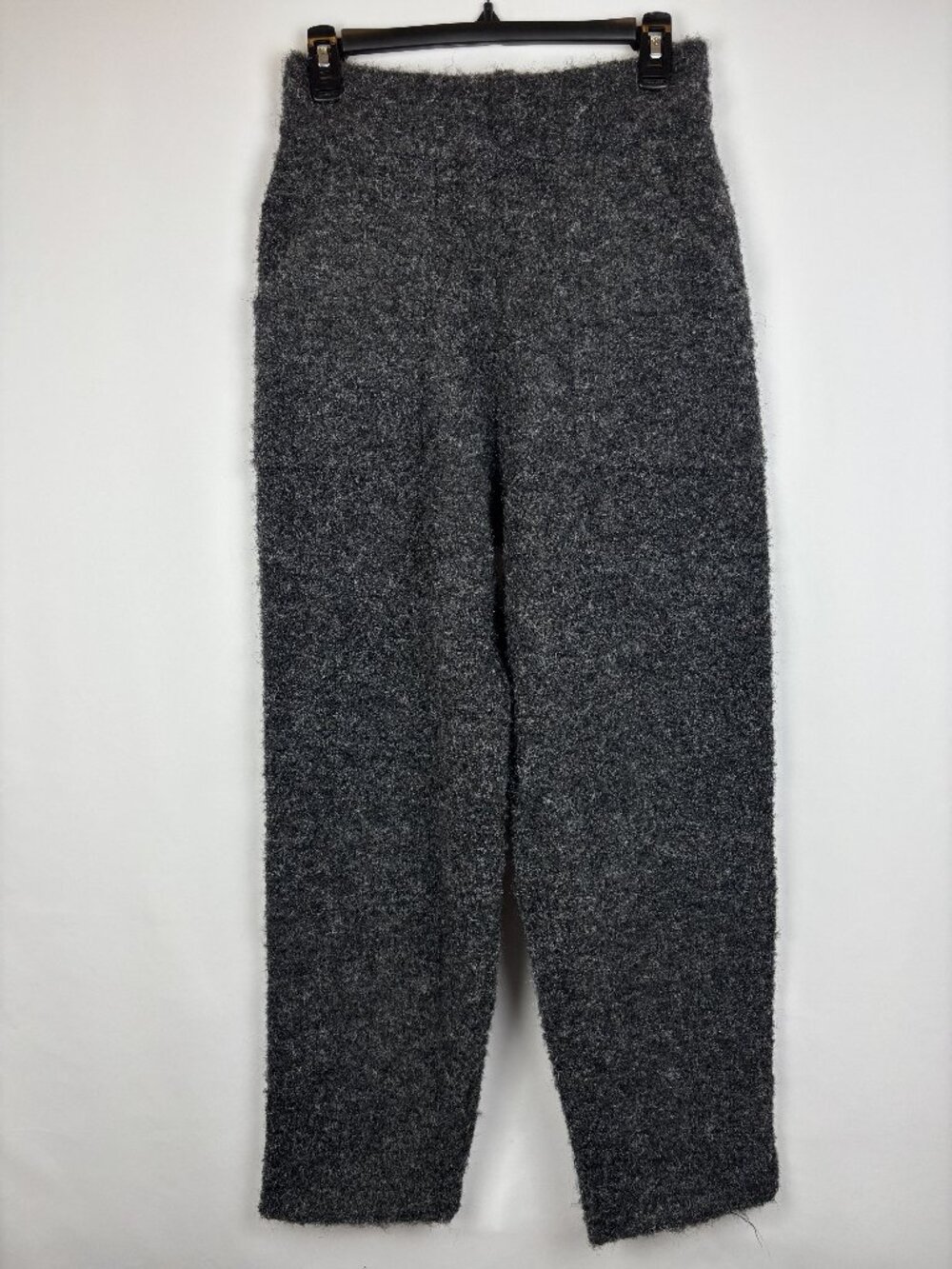 Small Le Bon Shoppe Monte Pant Heathered Gray Fuzzy Wool Blend Lounge Pants EUC